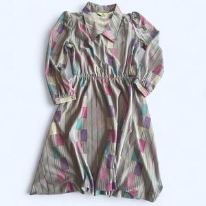 Sears Women's Size 8 Retro MCM Long Sleeved Dress